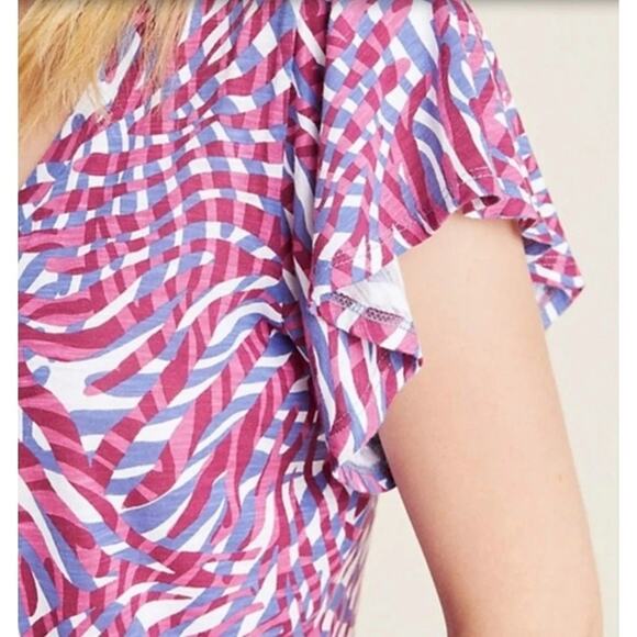 Anthropologie T.La Wayfaring Tee Purple Zebra Size S NWT - Picture 4 of 7